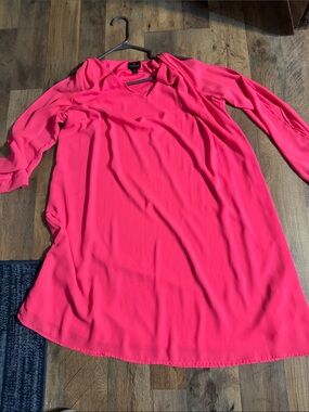 Worthington Hot Pink Asymmetrical Women's Dress